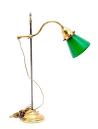 Small Brass Bankers Lamp