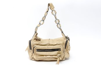 Chloe White Snake Leather Handbag