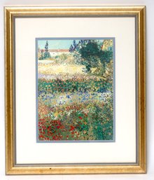 'Flowering Garden' Framed Art By Vincent Van Gogh