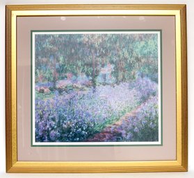 ' The Artists Garden ' Framed Art By Claude Monet