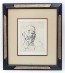 Framed Work On Paper By Levine