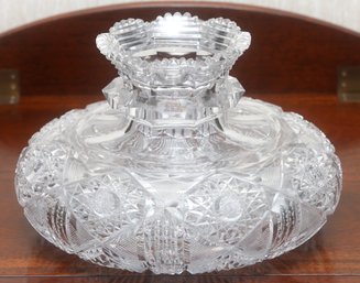 American Brilliant Cut Glass Centerpiece Vase