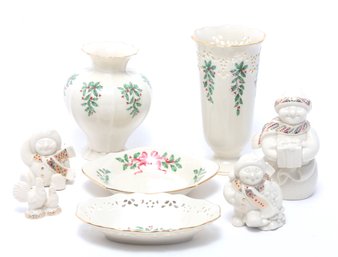8 Pc Lenox Christmas Porcelain Set