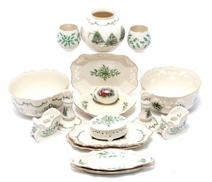 18 Pc Lenox Christmas Porcelain Set