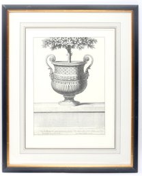 Framed Black And White Lithograph