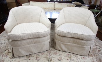 Pair Of Skirted Side Chairs