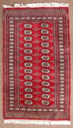 Bokhara Hand-knotted Red Wool Rug