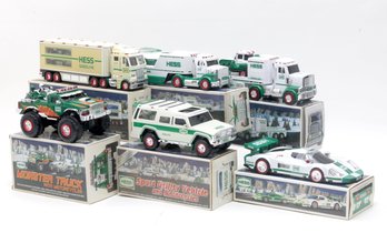 6pc. Hess Truck Set/jet Carrier/sUV & Cyclestruck & Race Carmonster Trk & Cyclesrace Cartruck & Tractor