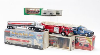 6pc. Exxon Oil Tanker/mobil Oil Tow Trk/hess H&LHess Mini Voyager Tanker 2 Sm.scale  RR Cars