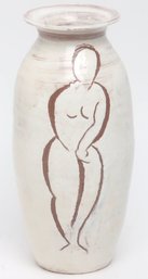Mid Century Minimalist Clay Vase