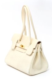 Bonini White Leather Handbag