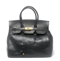 Gianni Piras Black Leather Handbag