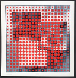 Victor De Vasarely/ 'harmas' / Reproduction Print