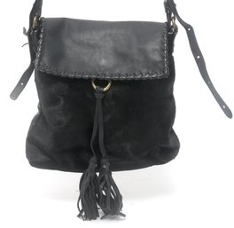 Cavalcanti Black Leather Shoulder Bag