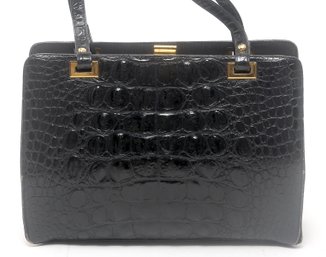 Vintage Dobbie Black Leather Handbag