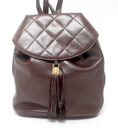 Vincenzo Brown Leather Bucket Bag