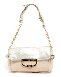Mulberry White Leather Evening Bag