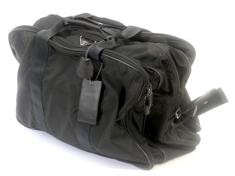 Prada Black Nylon Travel Duffel Bag