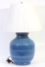 Mid-Century Blue Ceramic Table Lamp