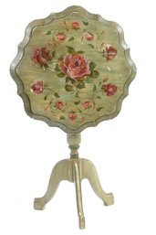 French Hand Painted Tilt Top Table