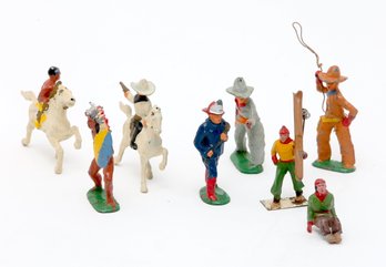 8 Metal Antique Action Figure Toys