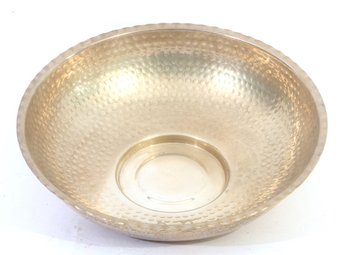 Mid Century Hammered Metal Round Bowl