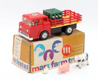 Vintage Marx Farm Truck Battery Operated Toy W/original Box
