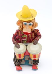 Vintage Monkey With Bongos Battery Operated Toy