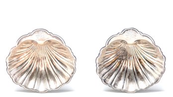 Sterling Silver Scallop Sea Shell Candy Bowl Dish- A Pair 167g