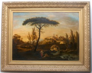 20th Century Oil On Board Italian Landscape Painting