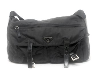 Prada Tessuto Black Nylon Shoulder Bag