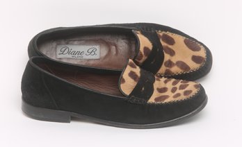Diane B Leopard Leather Shoes Size 39