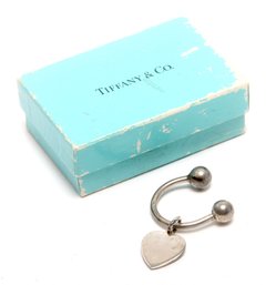 Tiffany & Co.  Sterling  Silver Horseshoe Ring W/ Heart Charm