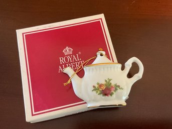 Pair Of Royal Albert China Teapot Ornaments New In Boxes