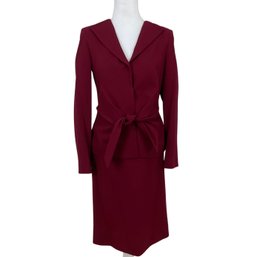 Oscar De La Renta Silk Jacket & Skirt Suit Size 8 Brand New With Tags Retail $690