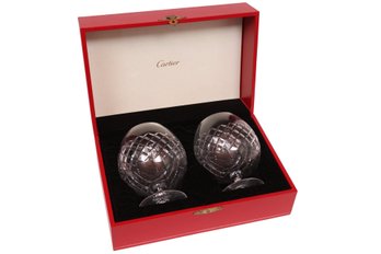 Cartier Brandy Snifters In Presentation Box