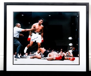 Muhammad Ali Vs Sonny Liston Signed Photo With COA