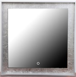 Silver Leaf  Backlit Square LED Mirror By Eurofase