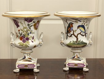 Pair Of Chelsea House Porcelain Planters