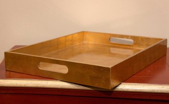 West Elm Lacquered Gold Tray