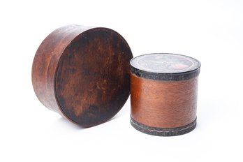 Vintage Bentwood Round Storage Boxes