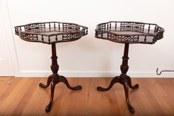 Pair Of Mahogany Lamp Tables