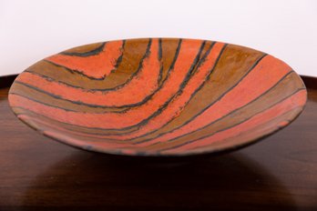 Red Hand Painted Bowl