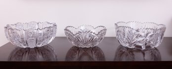 Trio Of Glass Bowls