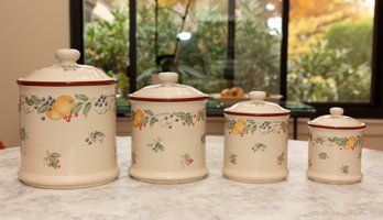 Four Porcelain Lidded Jars