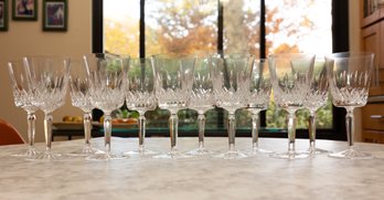 Set Of 12 Large Crystal Drinking Glasses
