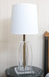 Acrylic And Brass Table Lamp