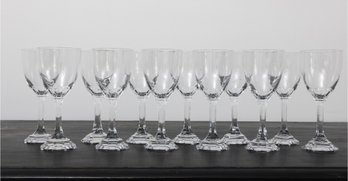 Christofle Crystal White Wine Glasses- A Set Of 12