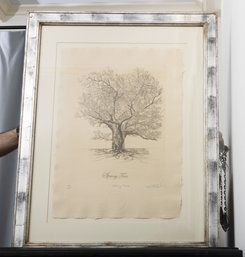 'Spring Tree' Framed Lithograph Signed By Artist 98/200 Curated By Lillian August
