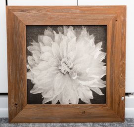 Wood Framed Flower Print Wall Art